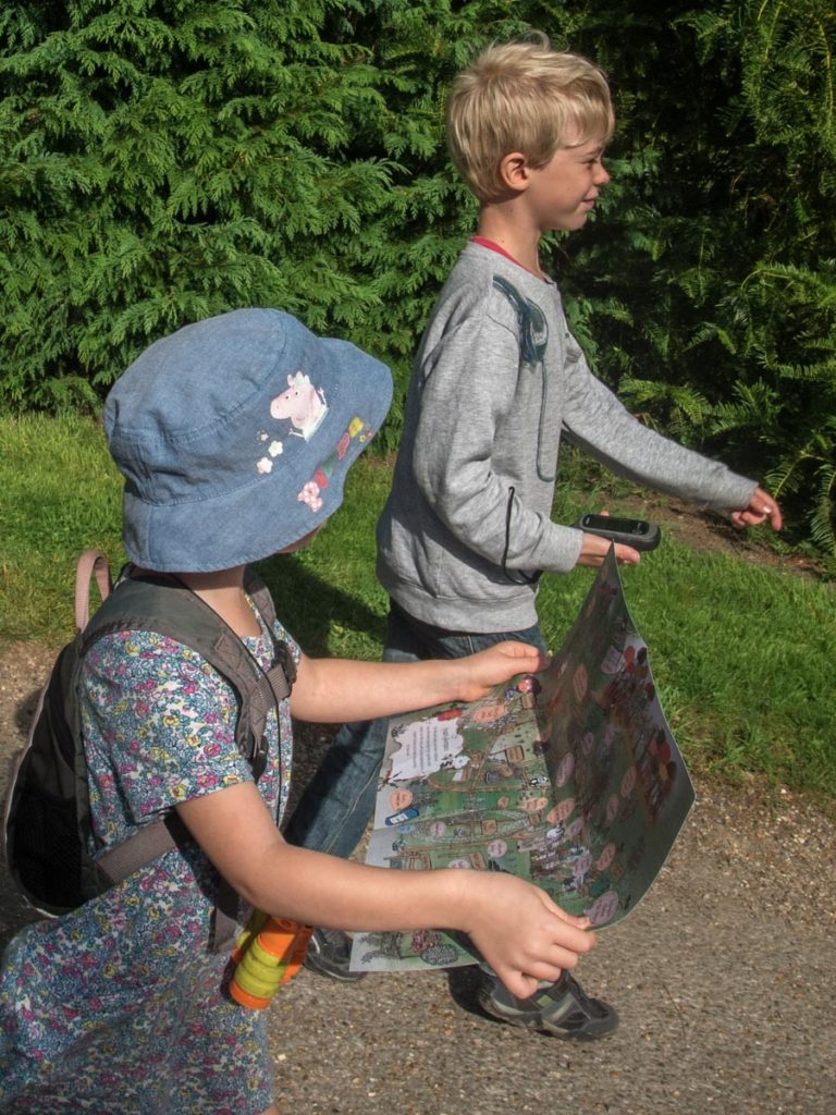 First Geocaching at Nymans Garden