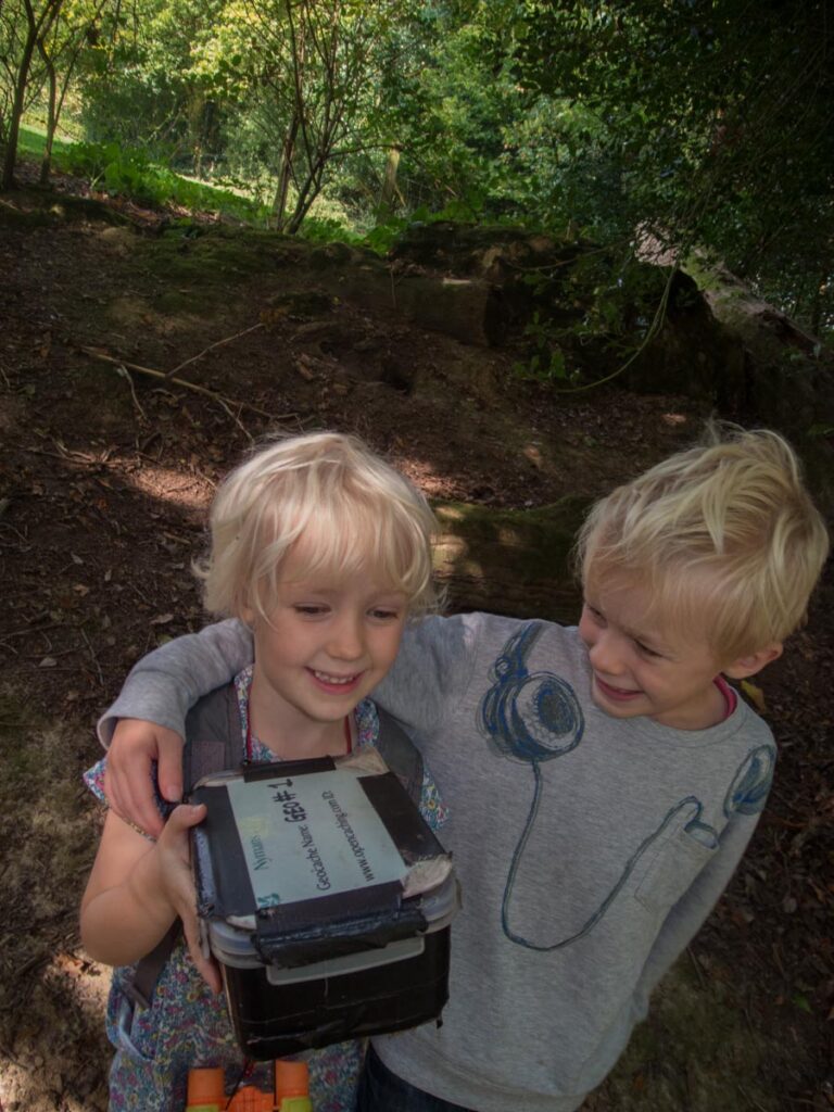 First Geocaching at Nymans Garden